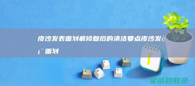 皮沙发表面划痕修复后的清洁要点 (皮沙发表面划痕怎么办)